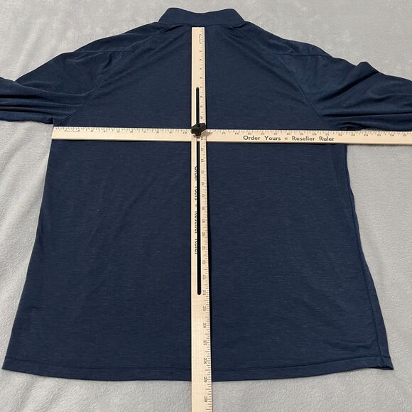 Paradox Sweatshirt Mens XL Navy Blue Merino Blend Base Layer DriRelease 1/4 Zip - Picture 9 of 11